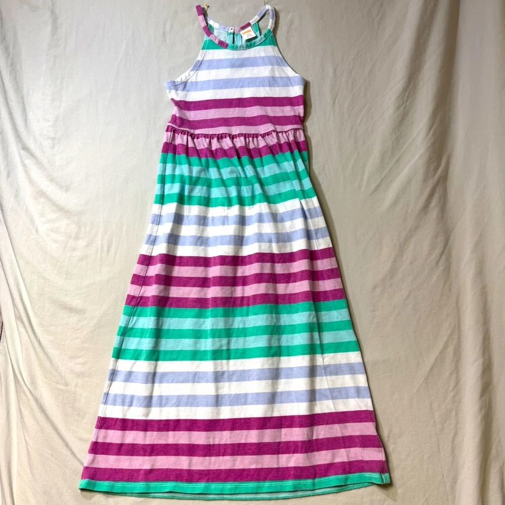 Gymboree Stripe Maxi Dress Girl Small 5-6 Easter Spring Long Pastel Summer Party